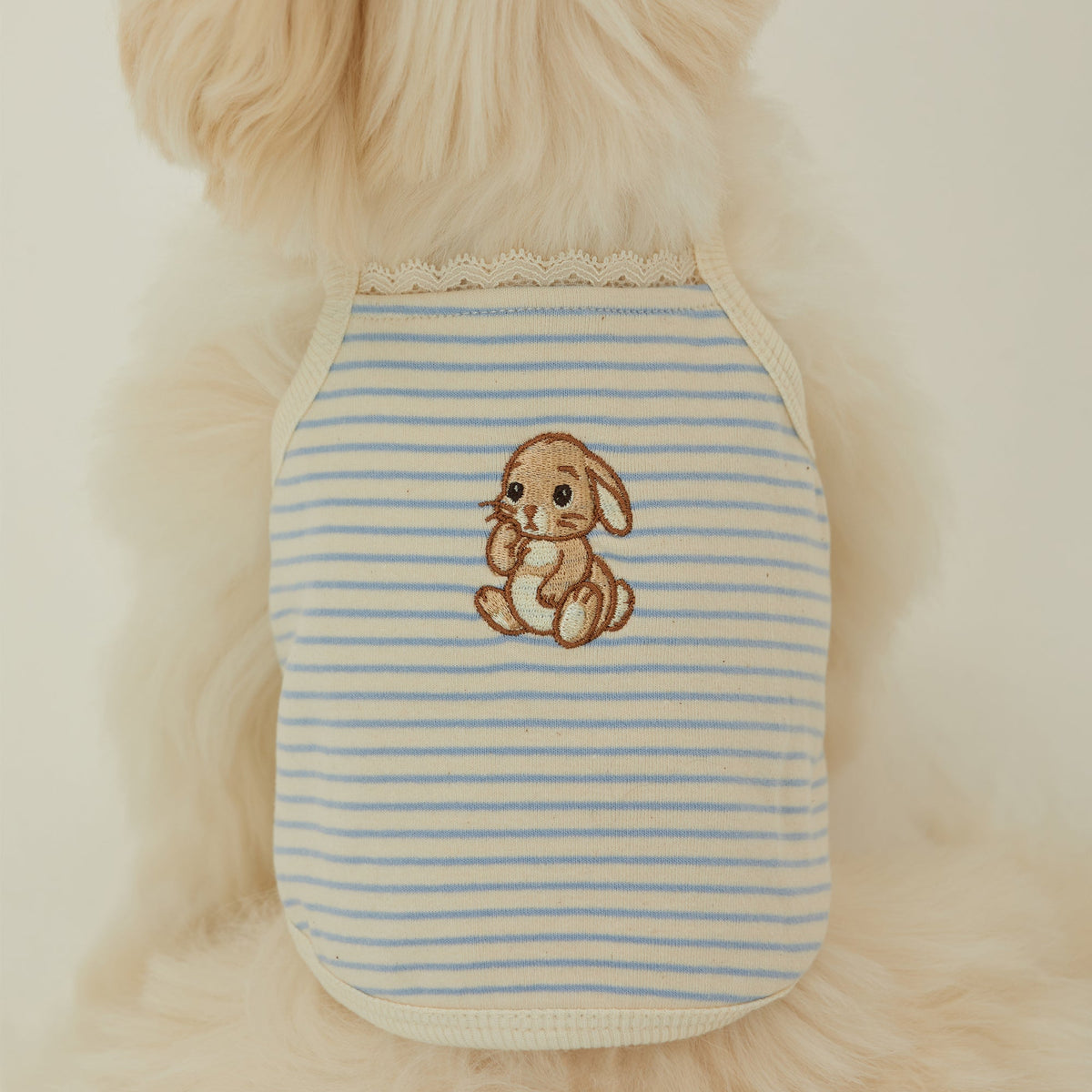 [thesallyslaw] Bunny Top - Blue Milk Stripe